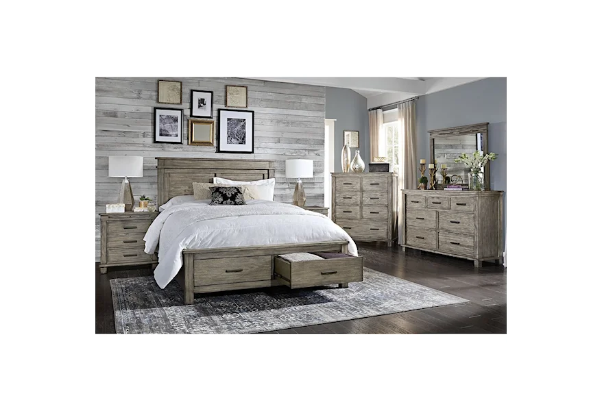 Glacier Point King Storage Bedroom Group by AAmerica at Esprit Decor Home Furnishings